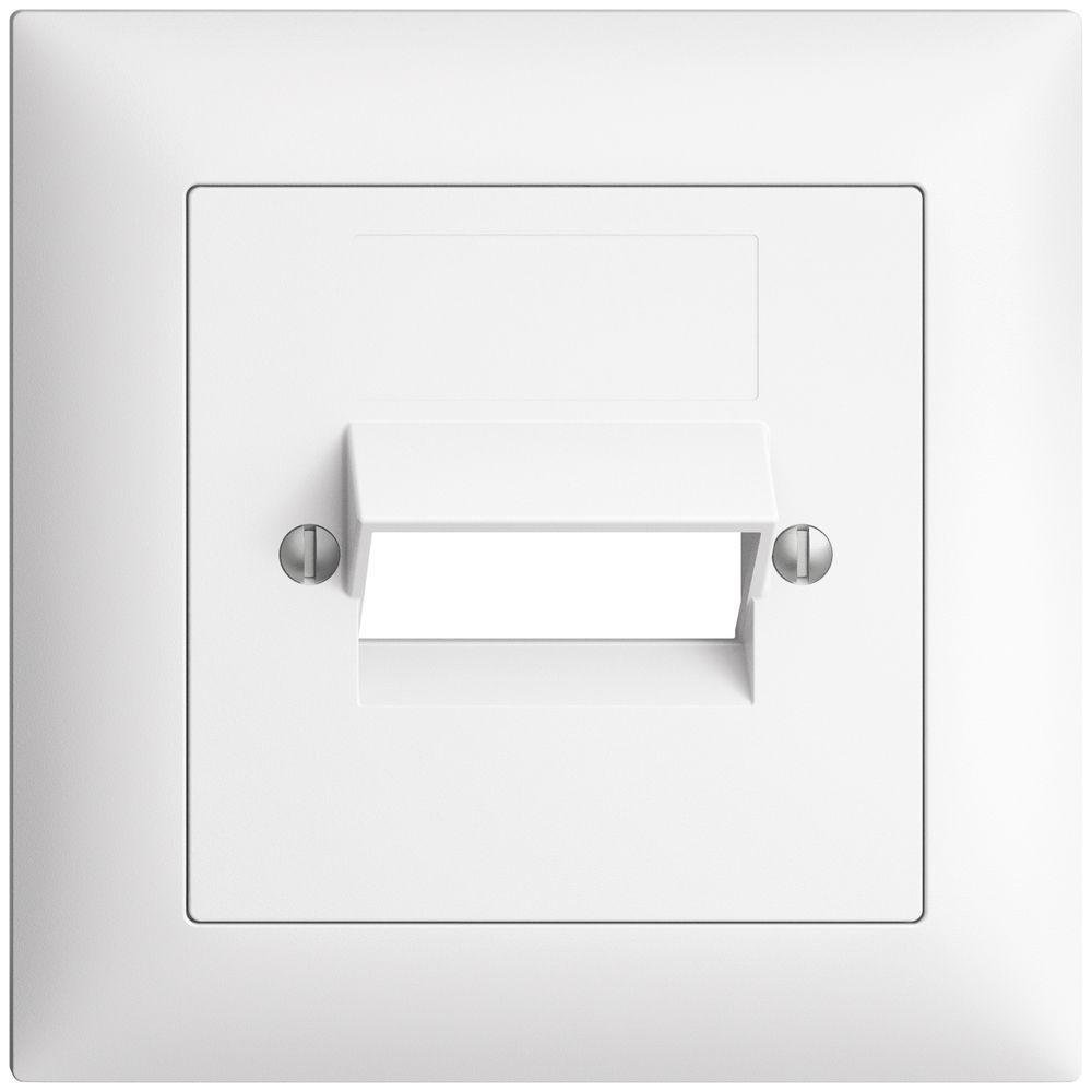 Frontset EDIZIOdue weiss 88×88mm 2×RJ45