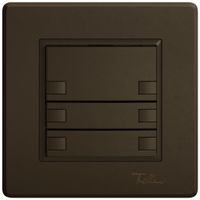 UP-KNX-Taster RGB EDIZIO.liv SNAPFIX® Temperaturfüh.o.LED 3×Taste 2-Tbed.br