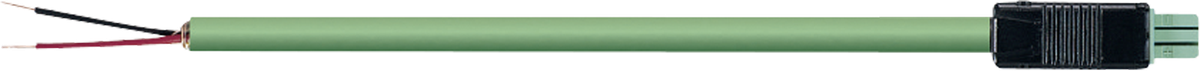 Anschlussleitung 2P L=1m grün Bus-KNX mit 1 Buchse BST 14i2KFB