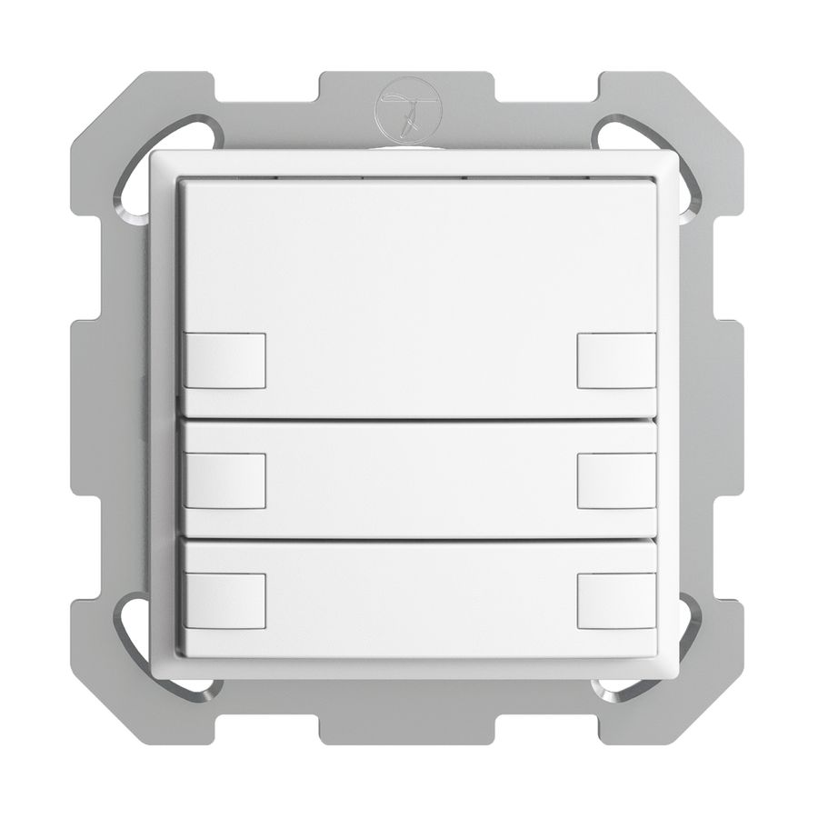 Poussoir ENC KNX 3× EDIZIOdue blanc RGB sans LED