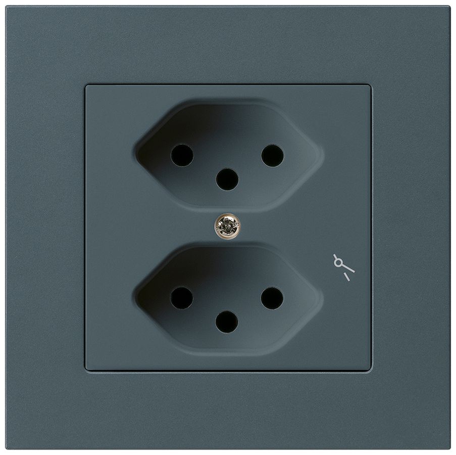 UP-Steckdose kallysto.pro 2×T13/1 anthrazit