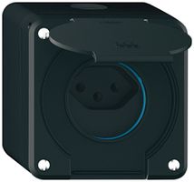AP-Steckdose robusto 1×Typ 13 IP55 schwarz