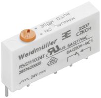 Relais WM RSS111024T 1CO AgSnO2+Au 21.6…26.4VDC 6A/250VAC Prüftaste