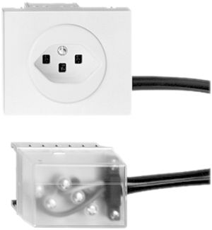 Prise INC T23 16A L2 blanc pour câble plat Powerbus