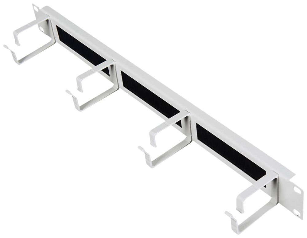 Kabelführungsbügel ROLINE 44×485×80mm Metall 1HE Bürstenleiste grau