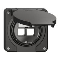 Montageset Feller S-One EASYNET N.CO, für 2×RJ45, Tiefe 28 mm, schwarz