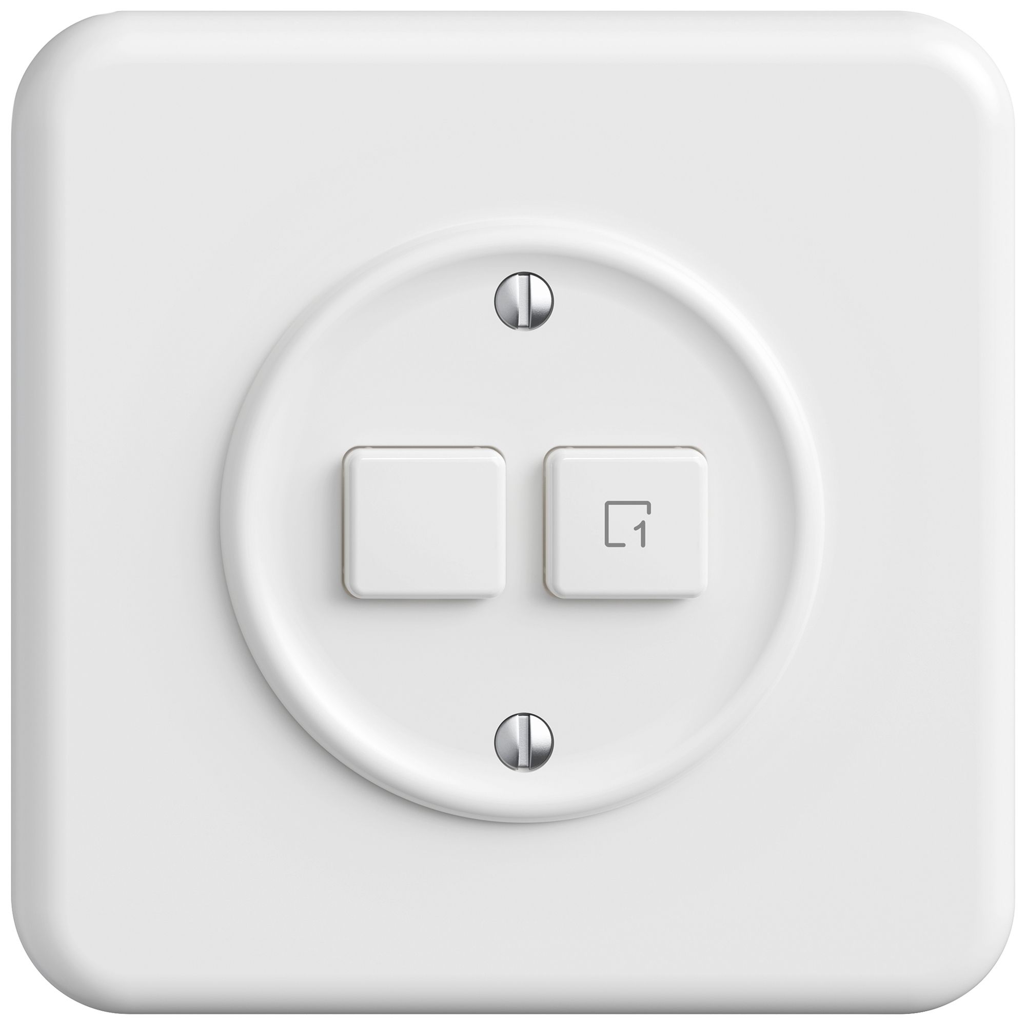 Station sec.interr.ENC STANDARDdue Wiser SNAPFIX® 1 scène 2 touches WLAN bc