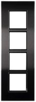 En-tête ENC Legrand Arteor 1×4 horizontal 269×92mm Black brushed