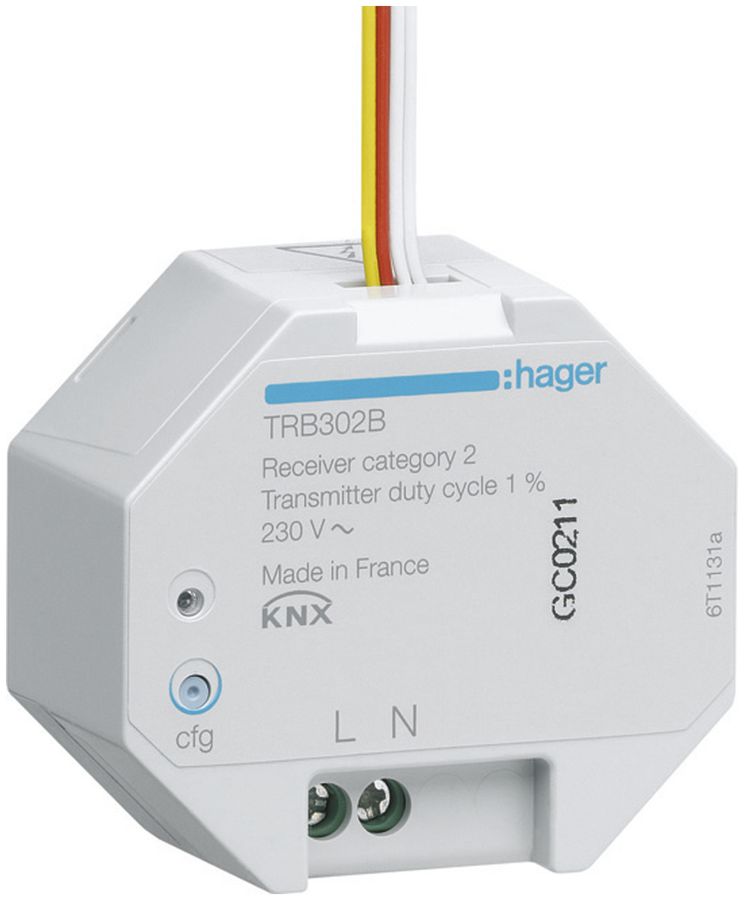 EB-Binäreingang KNX-RF tebis TRB302B 2-fach, 230VAC