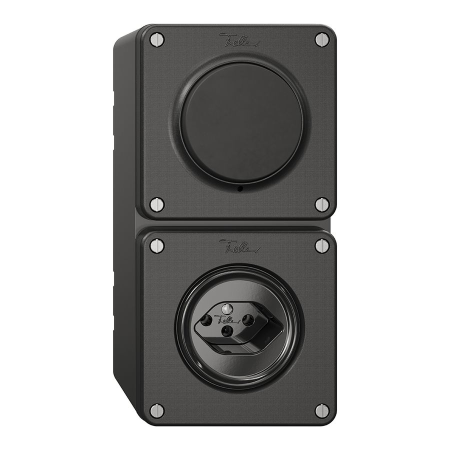 Combinazione NAPU NEVO, 2×1, 1×Sch 3/1 L / 1×tipo 13, nero