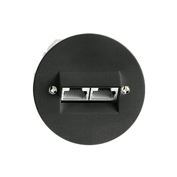 Einsatz zu UP-Anschlussdose 2×RJ45/s 8P getr.sz ITplus P 58mm
