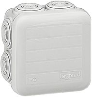 Scatola di derivazione AP PLEXO 65×65mm vuota grigio