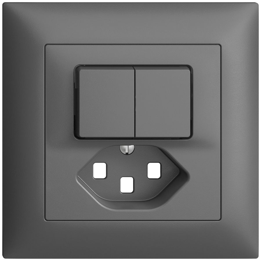 Kit frontale INC EDIZIOdue grigio scuro 88×88mm T23