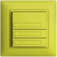 Poussoir ENC KNX 3× EDIZIOdue lemon RGB sans LED avec insert papier