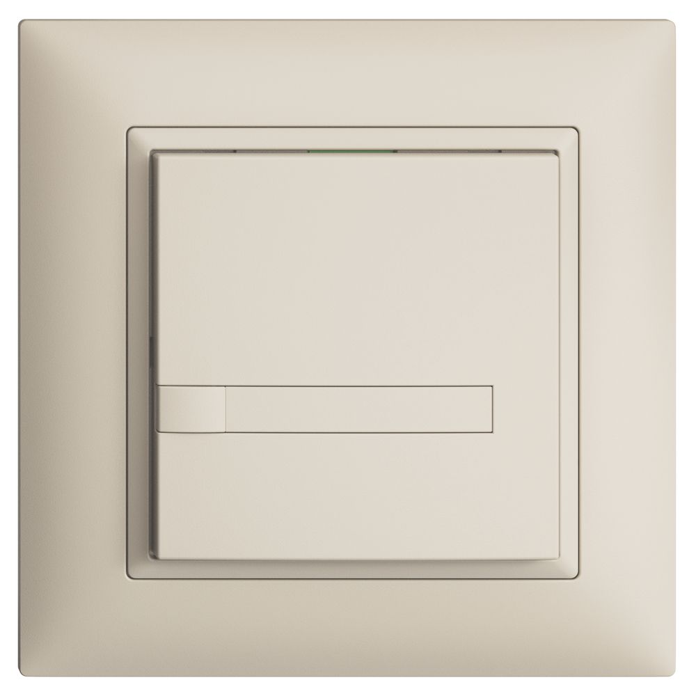 UP-KNX-Taster RGB EDUE FMI, 250mW, o.LED, m.Papier, 1×Taste, 1×Tastenb., crema
