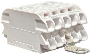 Verbindungsklemme 5P 0.5…2.5mm² Erdungsbügel ws