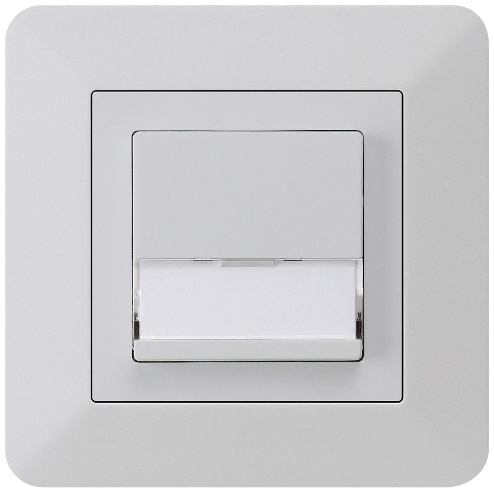 UP-SonnerieTaster kallysto.trend hellgrau A/1L mit Namensschild 37×15mm