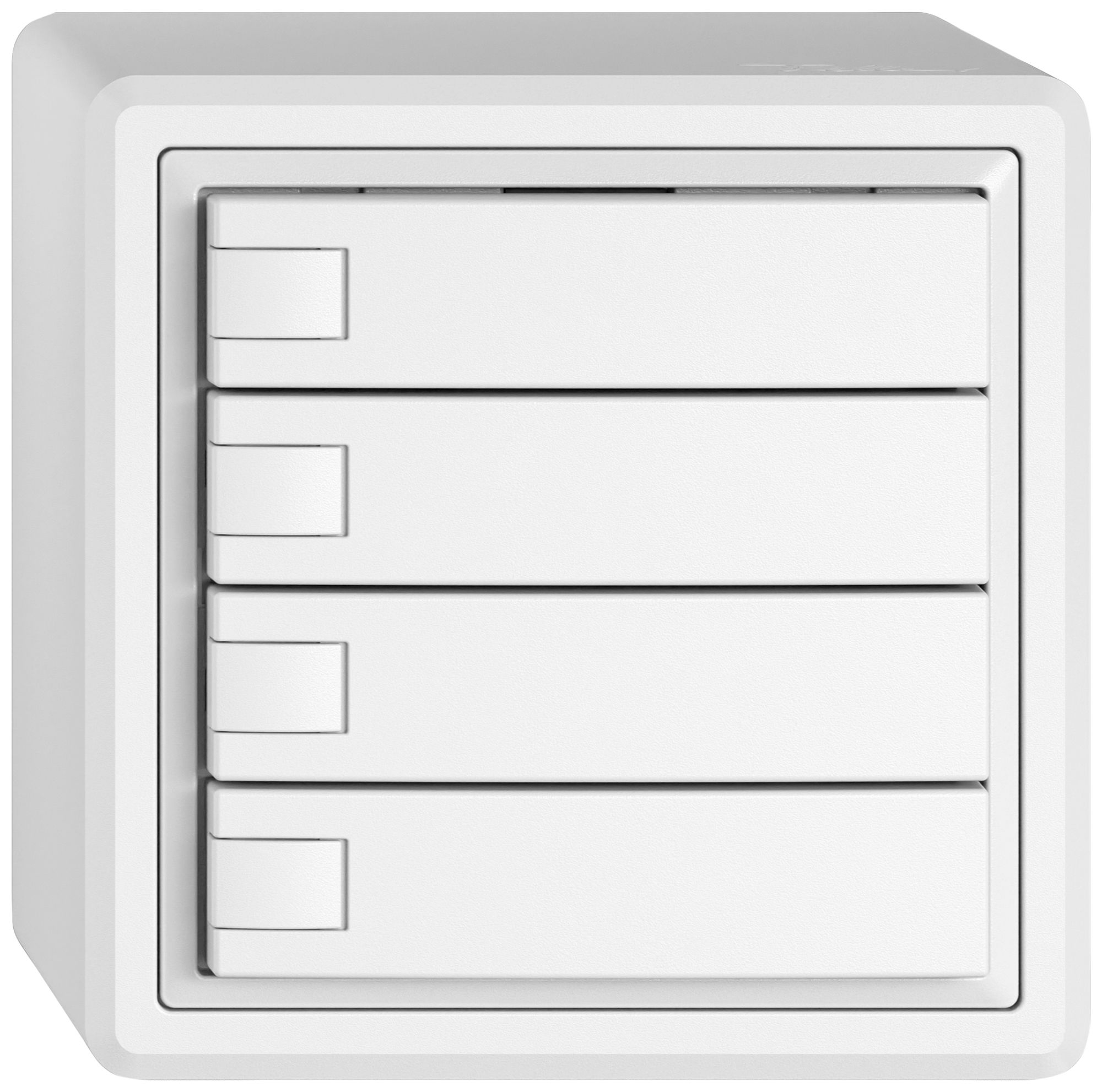 Poussoir KNX RGB AP EDIZIO.liv SNAPFIX® capteur temp.s.LED 4× comm.1T bc