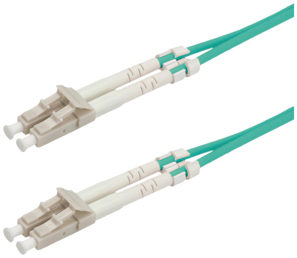 Patchkabel LWL ROLINE 2×OM3 LC-Duplex/LC-Duplex PVC türkis 10m