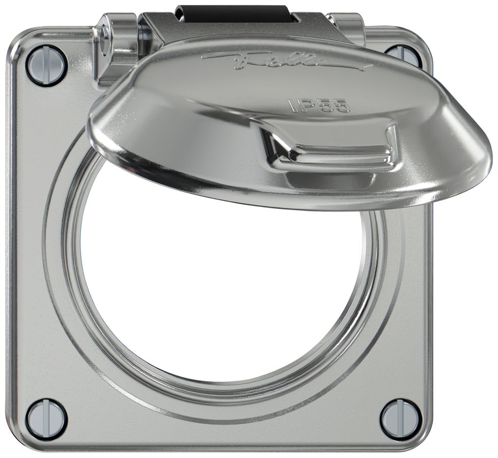 Oberteil ELEMENT SNAPFIX® m.Klappdeckel Achse und Spannfeder isoliert Ø60mm alu