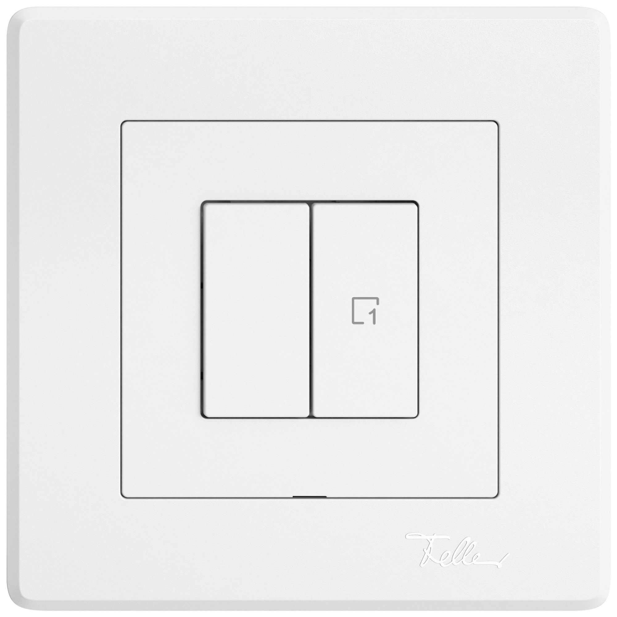 Station sec.interr.ENC EDIZIO.liv Wiser SNAPFIX® 1 scène 2 touches WLAN bc