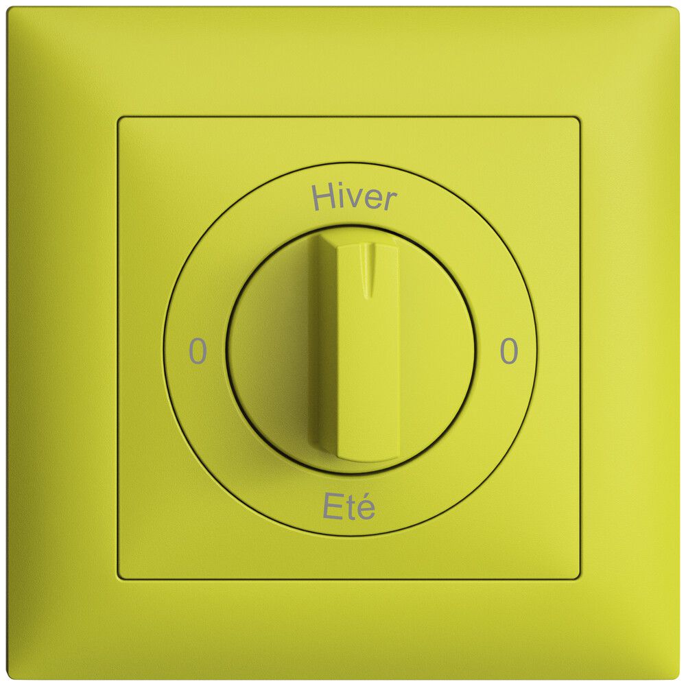 Frontset 0-Hiver-0-Eté EDIZIOdue lemon 88×88mm für Drehschalter