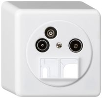 AP-Antennendose TV-R-Daten HMS basico 14dB weiss