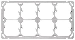 Befestigungsplatte Hager 2×4 horizontal 257×137mm