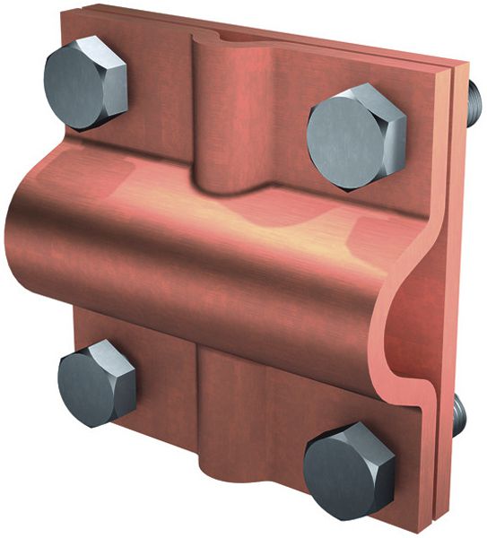 Kreuz-/Parallelverbinder Flury RE 47, Cu blank, Ø 8…10mm