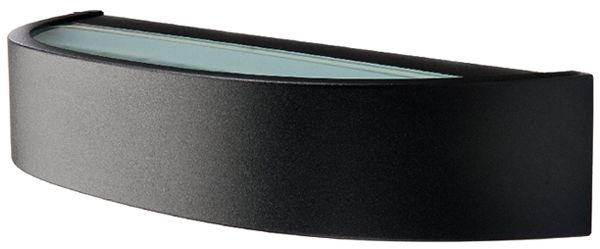 Applique LED SG Curve 7W 500lm 827 IP65 REG indiretto 320×103mm nero