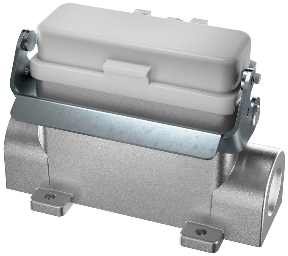 Sockelgehäuse Walther PROCON T701616MS, Stutzen 1×M20, Klappdeckel, H=57mm, Al