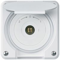 Contatto rotativo chiave quadrata INC robusto IP55 bianco con coperchio inver.