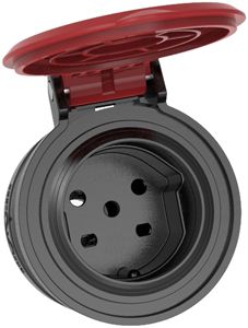 Prise mobile ELBRO T15 IP55 caoutchouc noir