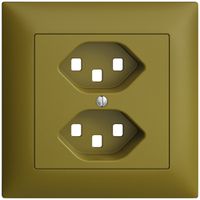 UP-Frontset EDIZIOdue olive 88×88mm 2×T23