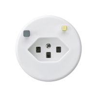 Steckdose basico A T23 FI 30mA weiss, mit Shutter