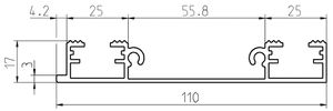 Profil à assembler Almatec SBG 110, 3m