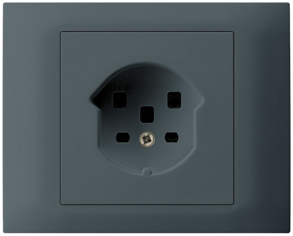 EB-Steckdose HA kallysto Typ 25 mit Steckklemmen mit Prisamobile G3 anthrazit