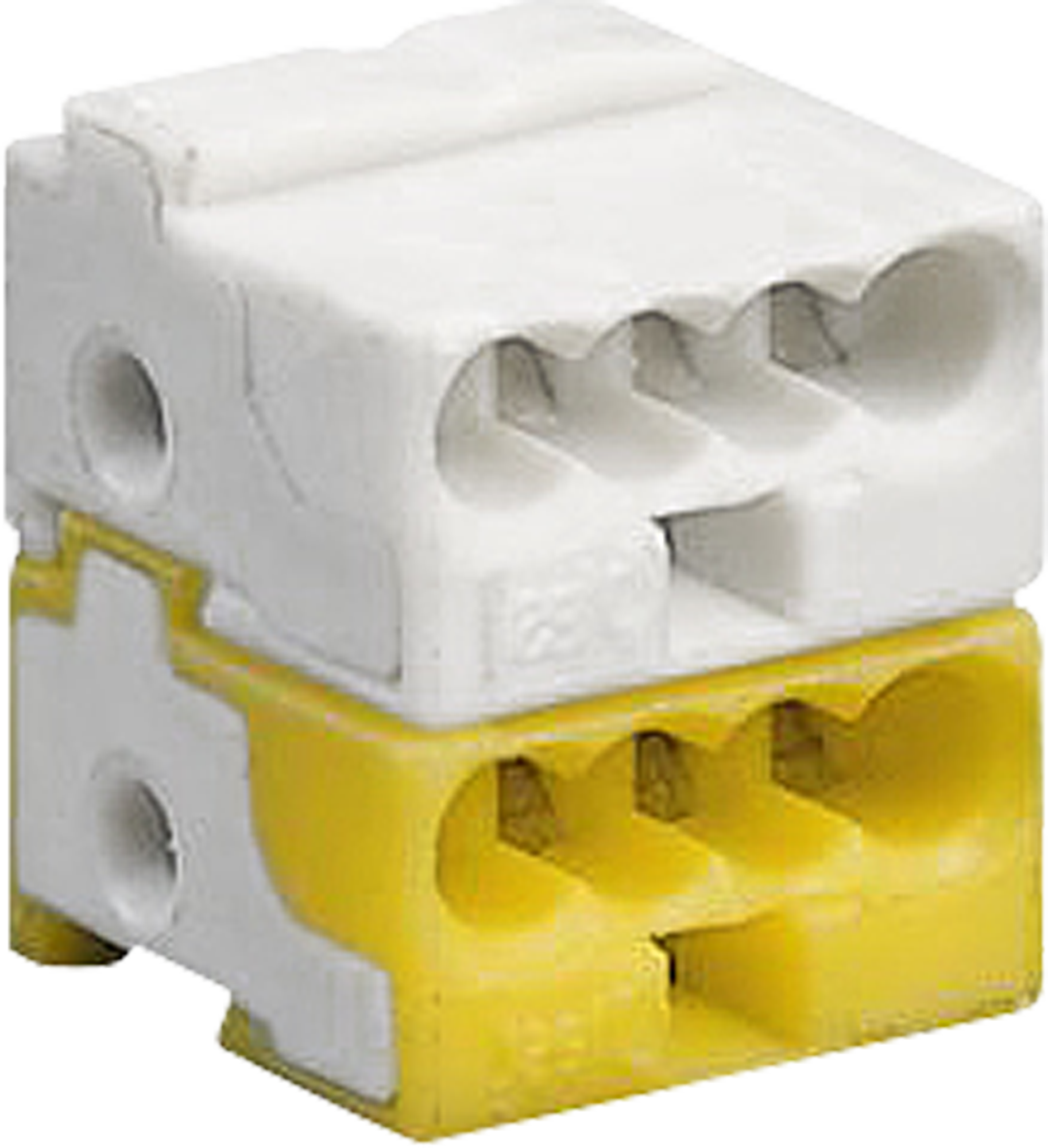 Anschlussklemme KNX WAGO PUSH WIRE 2×4×0.6…0.8/Ø1mm hellgrau/gelb