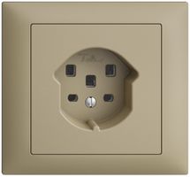EB-Steckdose EDIZIOdue T25 16A sand, mit Steckklemmen