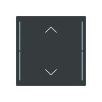 Tasterabdeckung ABB SIDUS touch 1-fach "Wippe-Auf/Ab" anthrazit