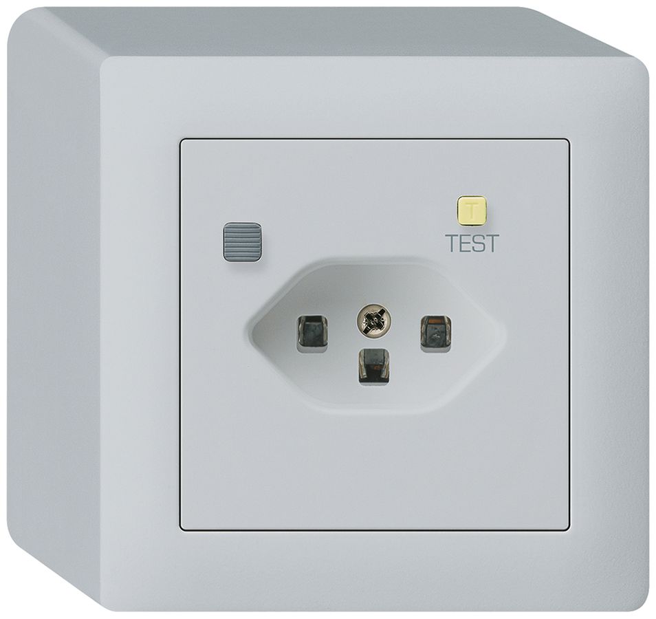 AP-Steckdose kallysto T23 FI 30mA hellgrau