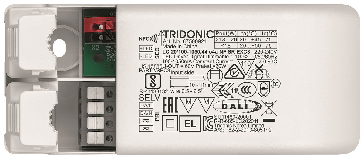 Alimentation LED MH DALI-2 NFC 6.16W 7…44V 100…1050mA VAR