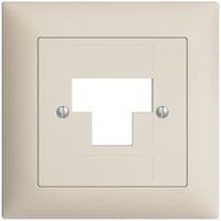 Frontset EDIZIOdue crema 88×88mm 3×RJ45