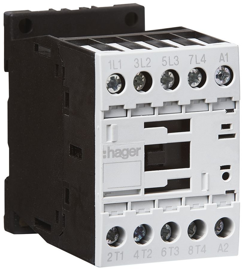 Leistungsschütz Hager 4P 22A bei AC-1 Spulenspannung 24VDC