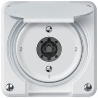 UP-Schlüsselschalter robusto Wechselschalter 16A 250V 86×86mm weiss