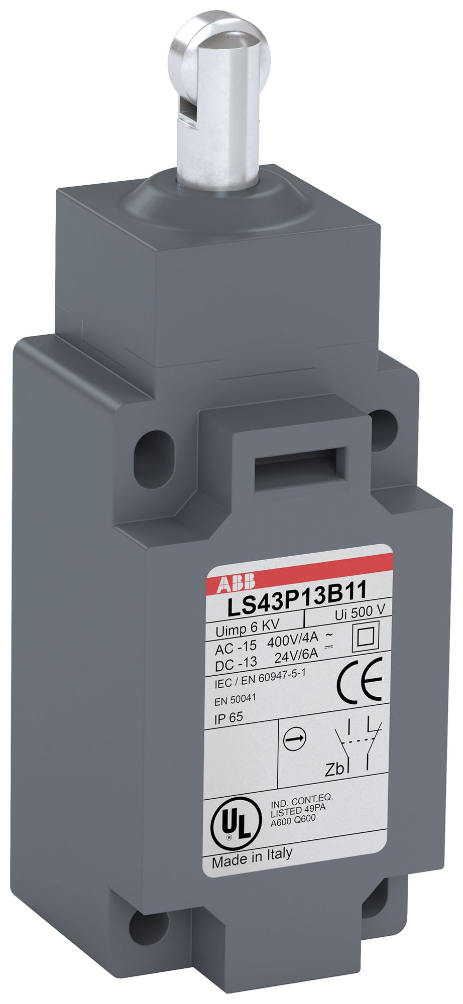 Interrupteur de position ABB LS4 boulon de pression à galet acier UL-V0 M20