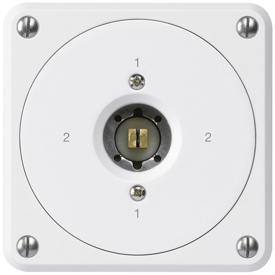 Interrupteur à clé carrée ENC robusto sans clapet 3/1P blanc combi