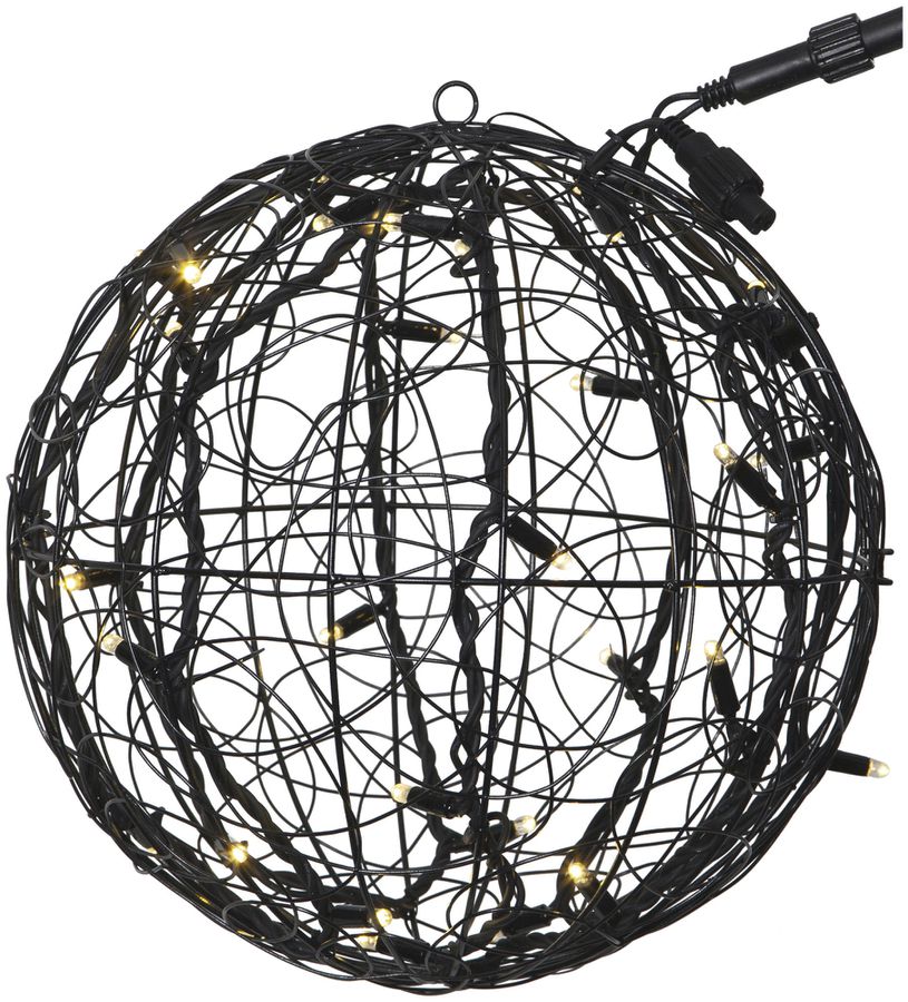 Trassel-Kugel System LED Extra, Ø350mm, schwarz, 4W, 30 LED, warmweiss