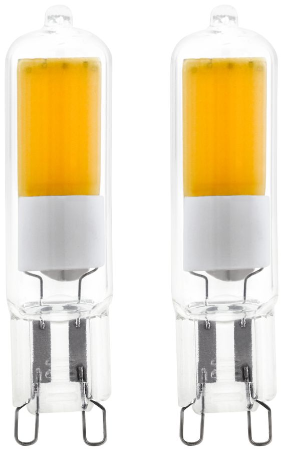 Lampe LED Eglo G9 2W 200lm 3000K 15×60mm COB clair 360° 2pce