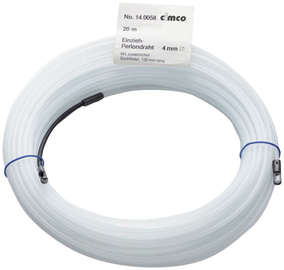Einziehband Cimco Ø4 Ring Ø6mm Polyamid (PA) 15m weiss
